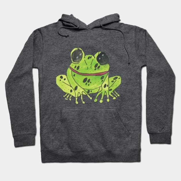 Green Speckled Frog Hoodie by Platinumfrog